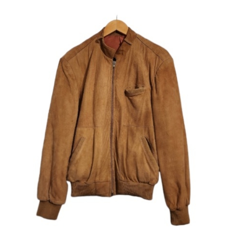 Men's Bruce Willis Inspired Vintage Tan Seude Jacket